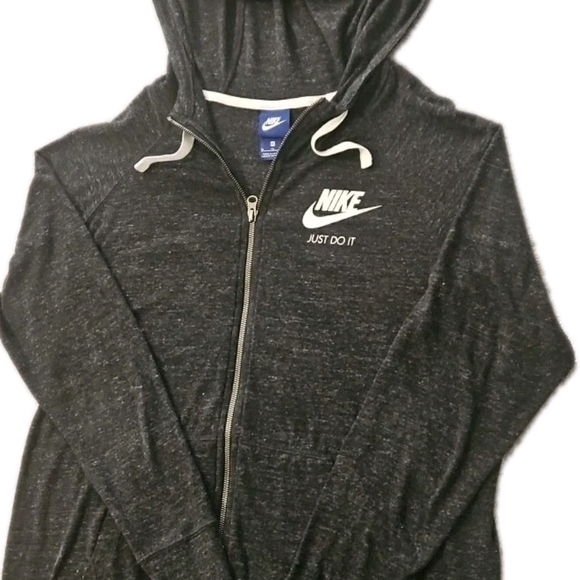 Nike Hoodie Men L /Women XL Gray Y2k Boho Cottage Grunge Normcore[1C] - Picture 10 of 16